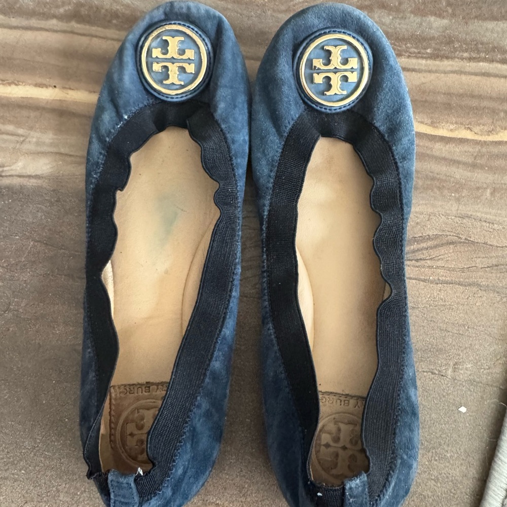 Tory Burch Navy Blue Ballet Flats - Size 7.5